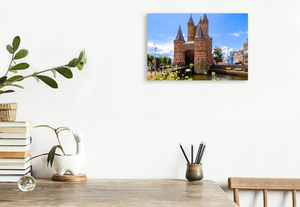 Premium Textil-Leinwand Haarlem Amsterdamse Poort