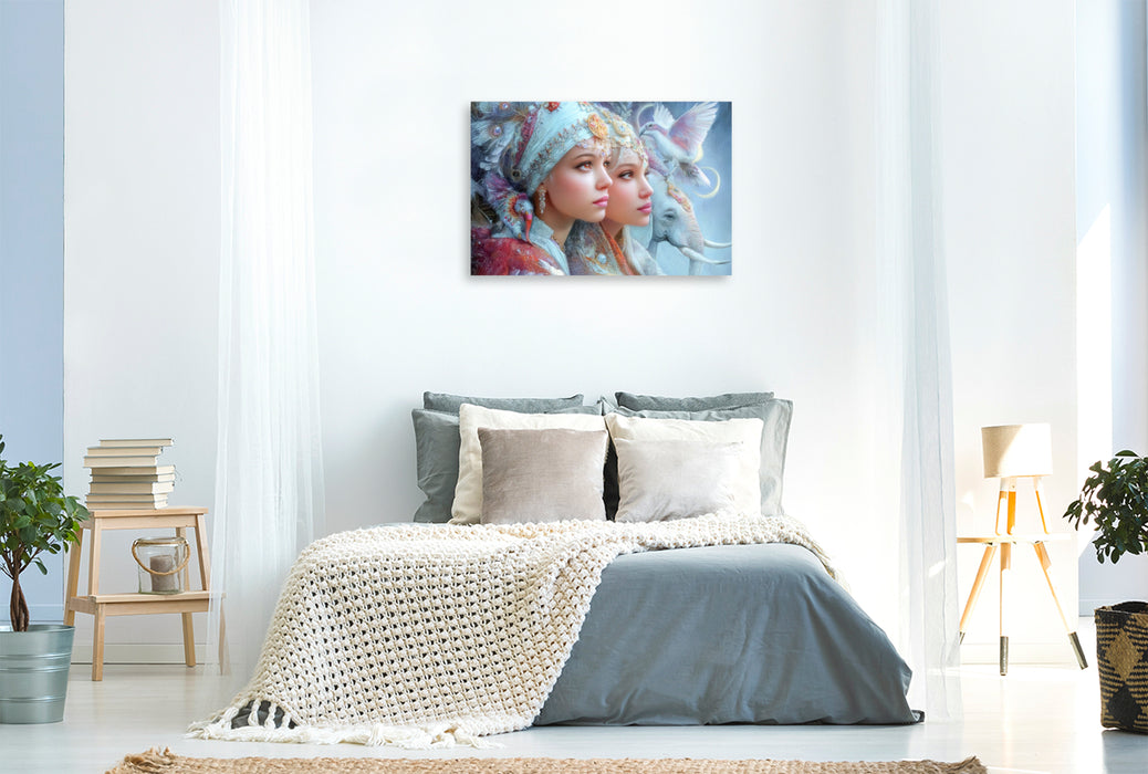 Premium Textil-Leinwand Paradiesische Welt