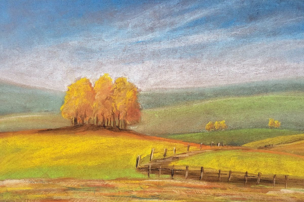 Premium Textil-Leinwand Goldene Weite