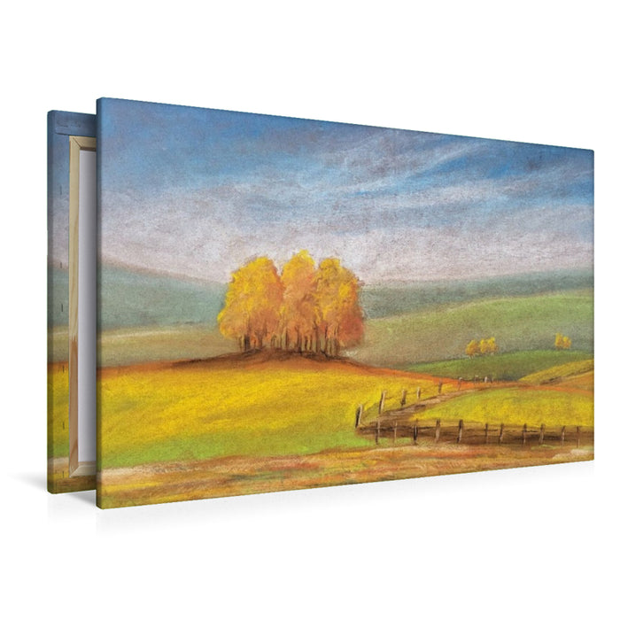 Premium Textil-Leinwand Goldene Weite