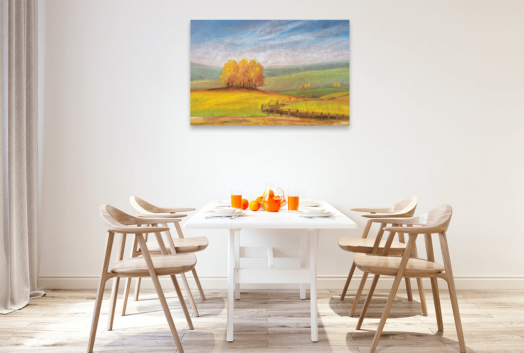 Premium Textil-Leinwand Goldene Weite