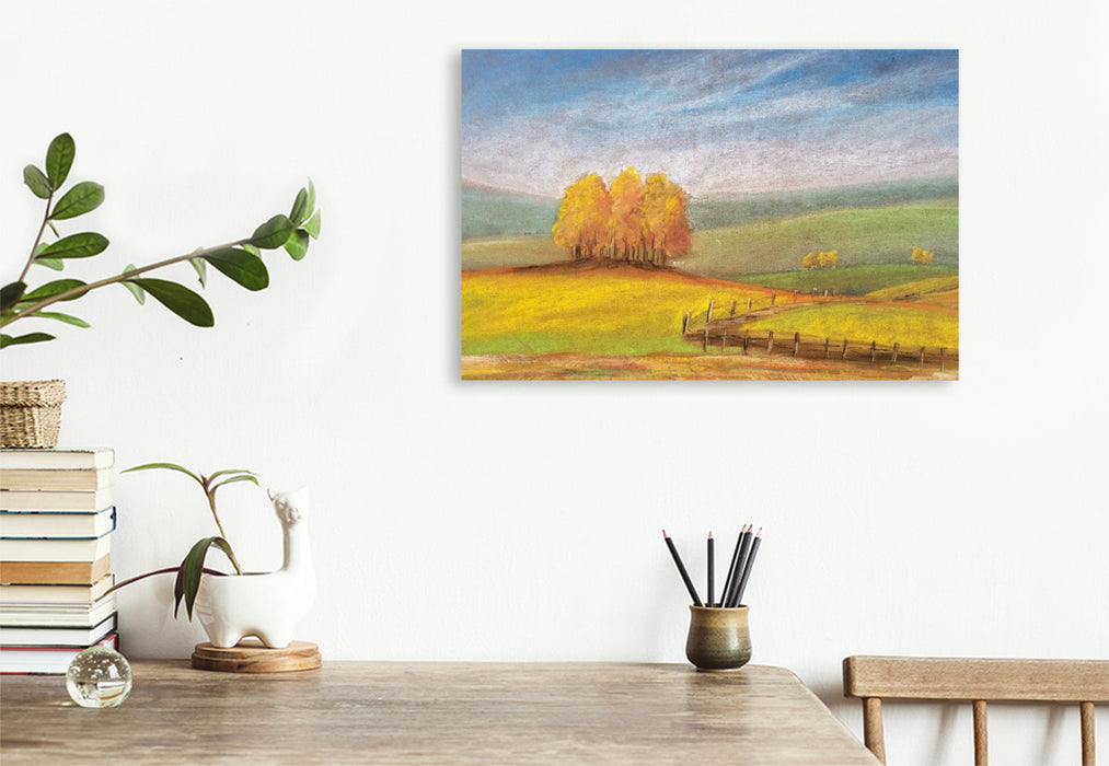 Premium Textil-Leinwand Goldene Weite