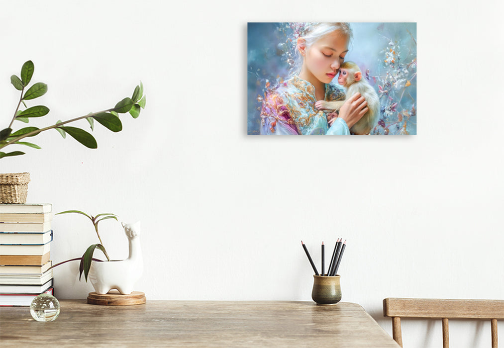 Premium Textil-Leinwand Paradiesische Welt