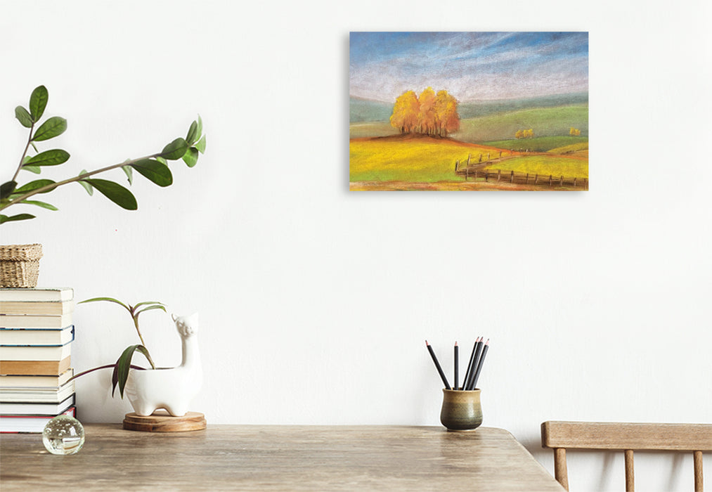 Premium Textil-Leinwand Goldene Weite