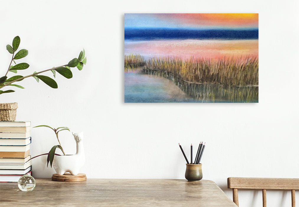 Premium Textil-Leinwand Spiegel der Stille