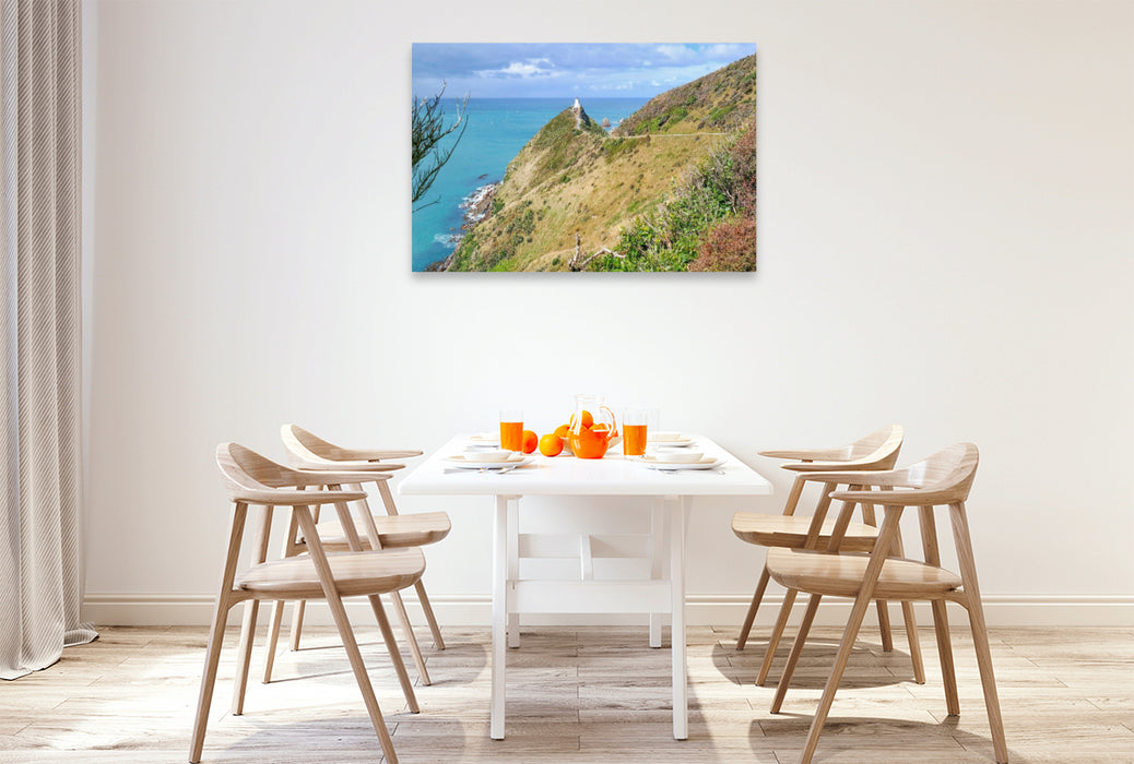 Premium Textil-Leinwand Nugget Point Lighthouse - Otago, Catlins