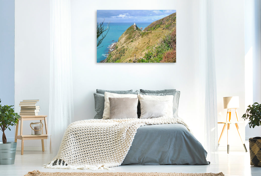 Premium Textil-Leinwand Nugget Point Lighthouse - Otago, Catlins