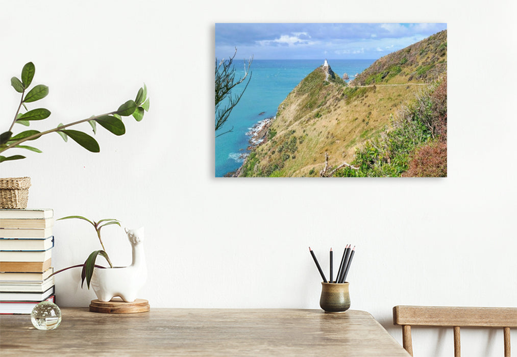 Premium Textil-Leinwand Nugget Point Lighthouse - Otago, Catlins