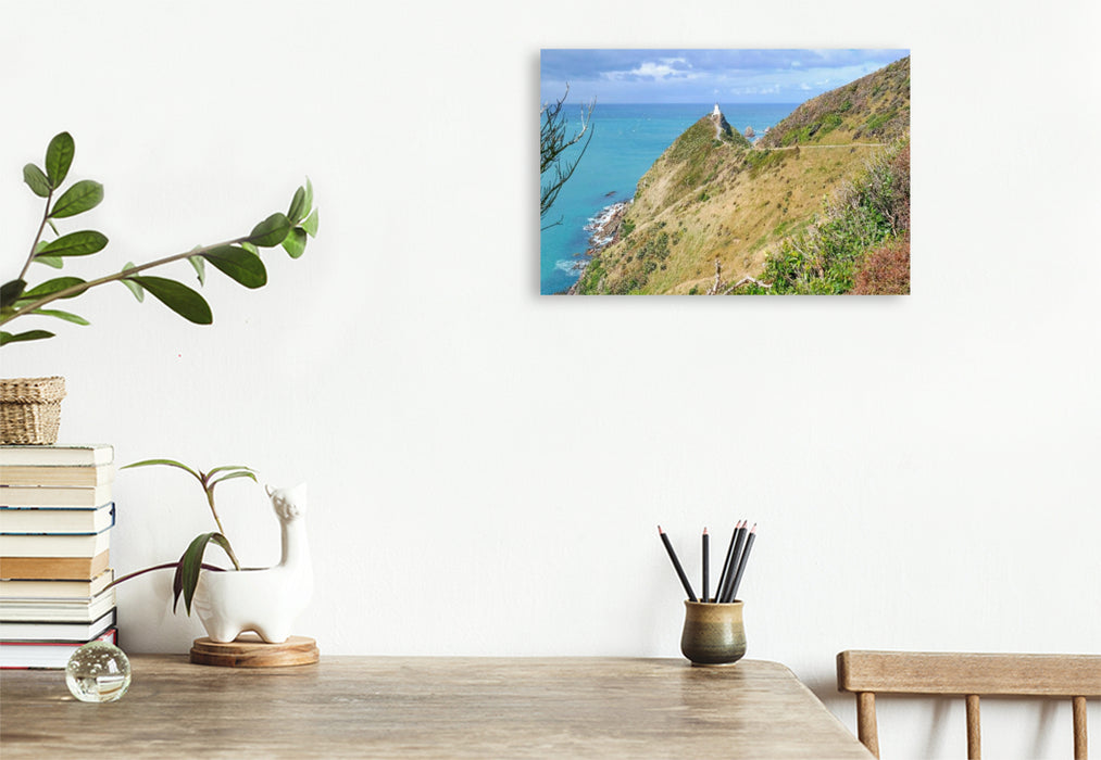 Premium Textil-Leinwand Nugget Point Lighthouse - Otago, Catlins