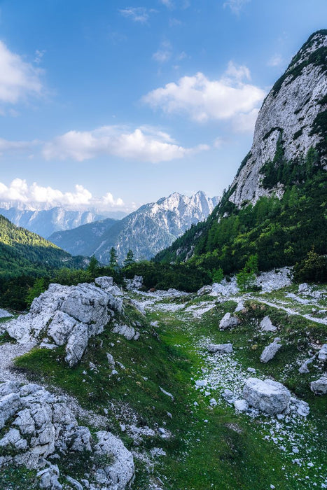 Premium Textil-Leinwand Julische Alpen