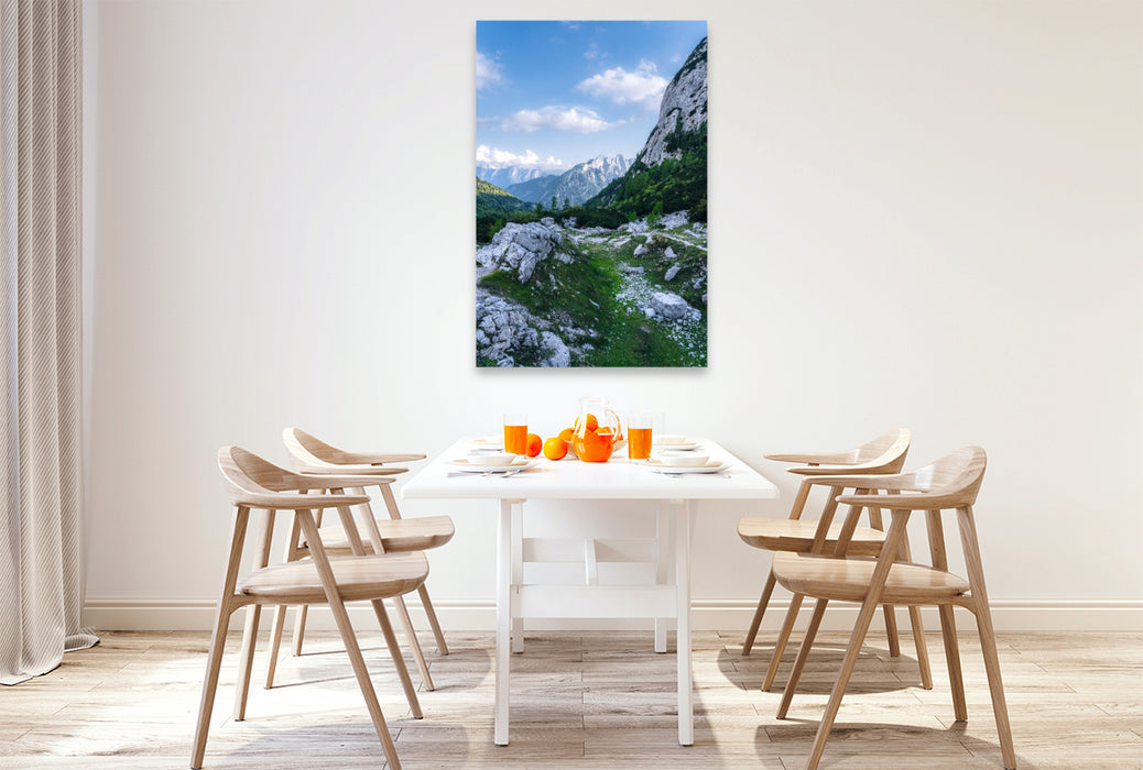 Premium Textil-Leinwand Julische Alpen