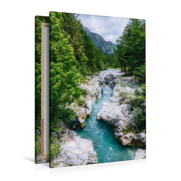 Premium Textil-Leinwand Soča Tal
