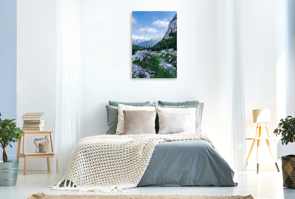 Premium Textil-Leinwand Julische Alpen