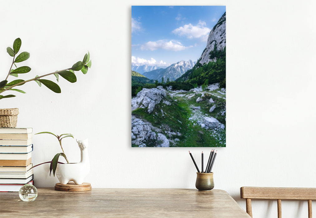 Premium Textil-Leinwand Julische Alpen