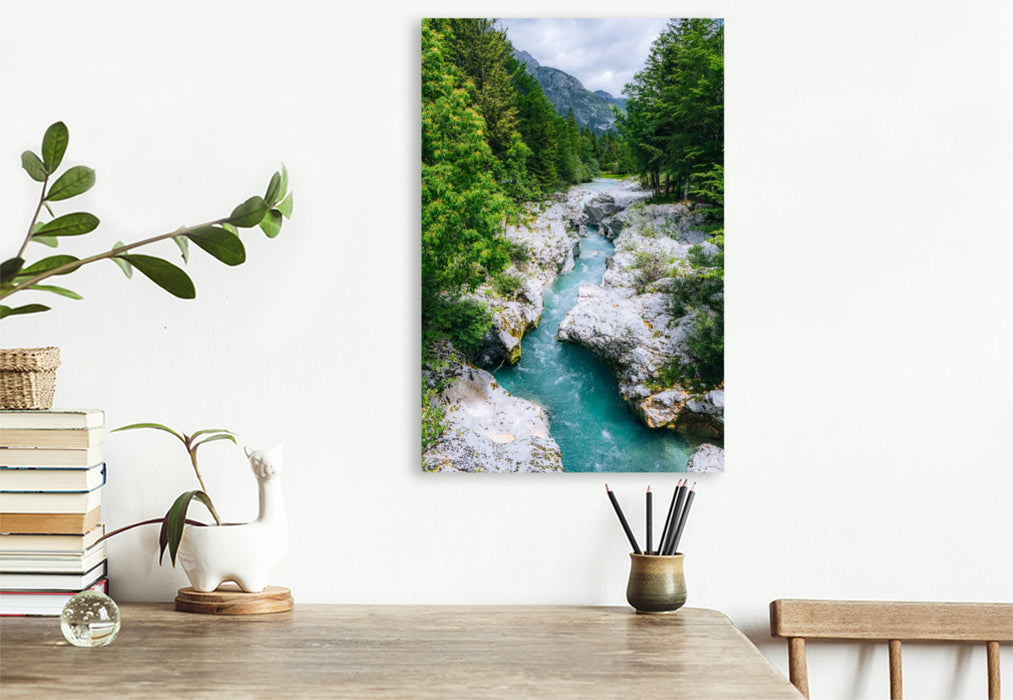 Premium Textil-Leinwand Soča Tal
