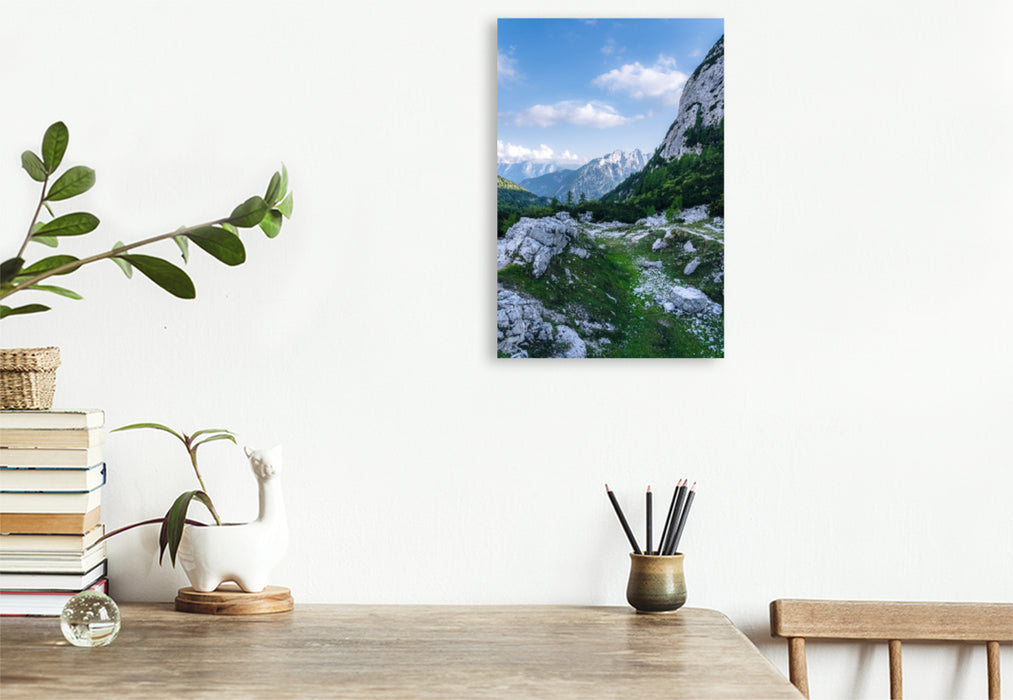 Premium Textil-Leinwand Julische Alpen