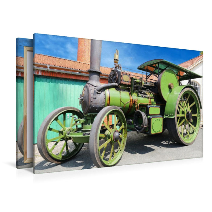 Premium Textil-Leinwand Dampftraktor Aveling u. Porter, Herstellungsort Rochester, Verbundmaschine, Gewicht 10t.