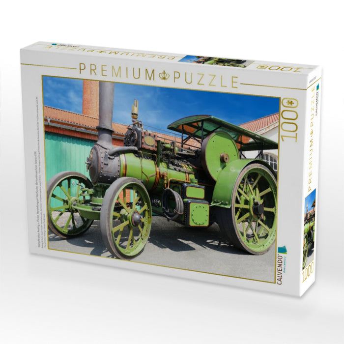 Dampftraktor Aveling u. Porter, Herstellungsort Rochester, Verbundmaschine, Gewicht 10t. - CALVENDO Foto-Puzzle'