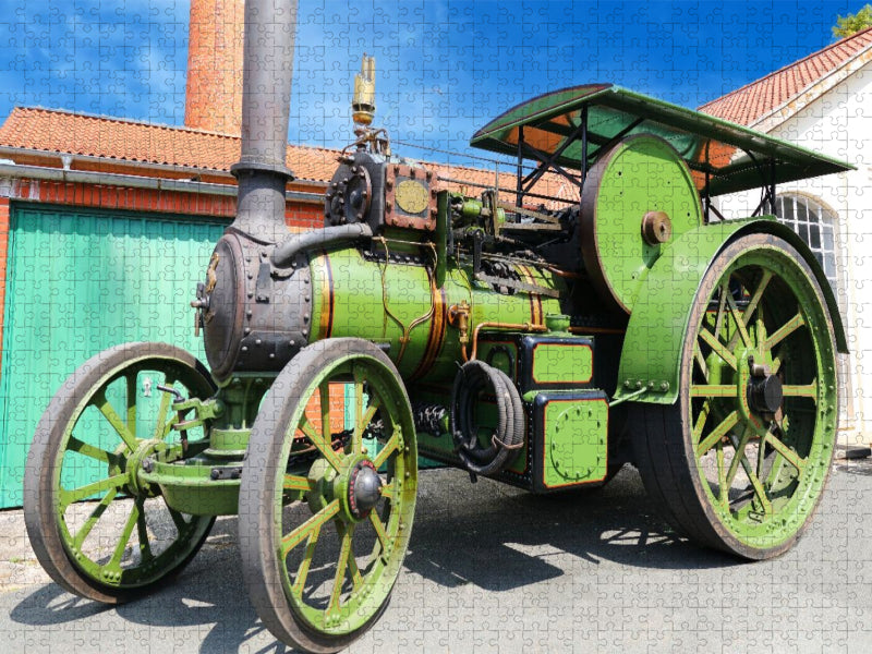 Dampftraktor Aveling u. Porter, Herstellungsort Rochester, Verbundmaschine, Gewicht 10t. - CALVENDO Foto-Puzzle'