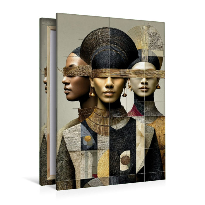 Premium Textil-Leinwand Eleganz in Draht