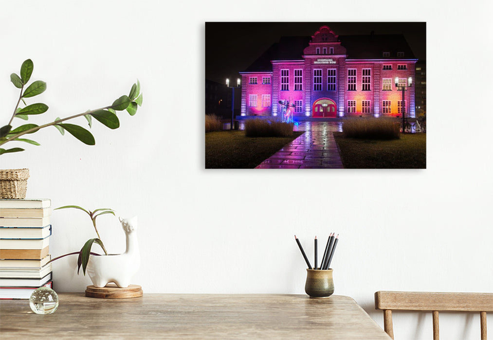 Premium Textil-Leinwand Das Cottbuser Stadthaus