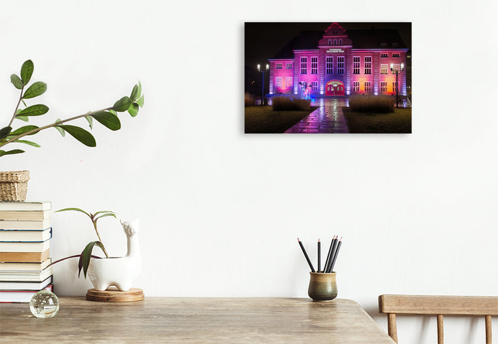 Premium Textil-Leinwand Das Cottbuser Stadthaus