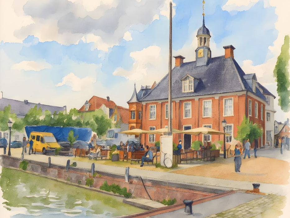 Hafenpromenade Leer - CALVENDO Foto-Puzzle'