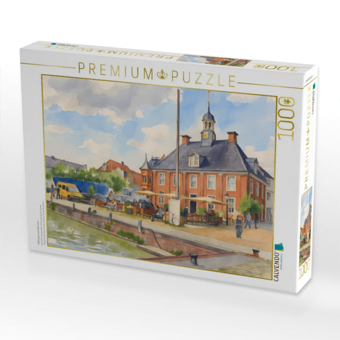 Hafenpromenade Leer - CALVENDO Foto-Puzzle'