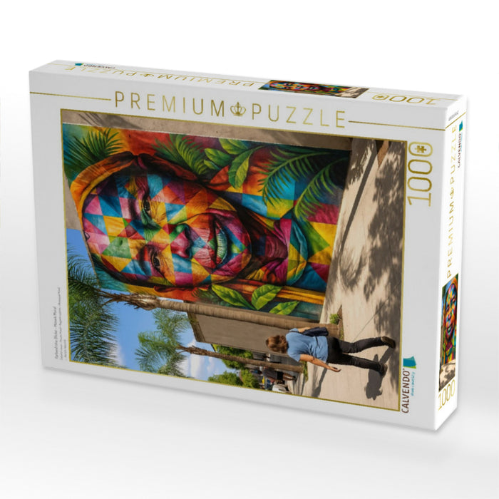 Farbenfrohe Blicke - Mosaik Mural - CALVENDO Foto-Puzzle'