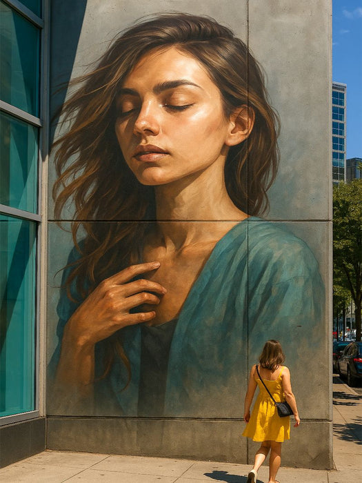 Junge Frauen - Mural Graffiti - CALVENDO Foto-Puzzle'