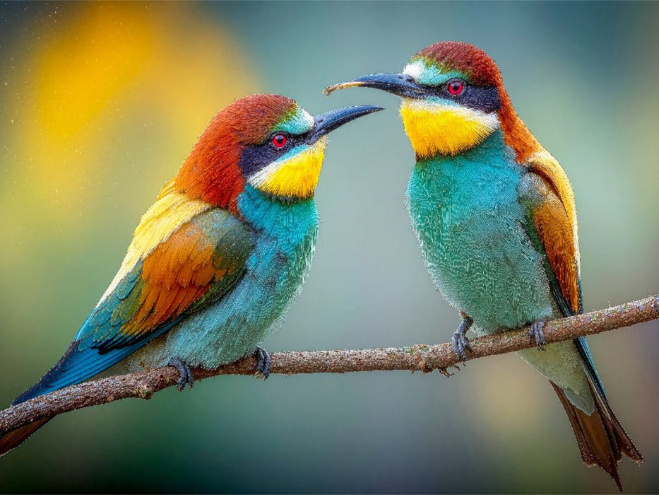 Ein letzter Plausch im warmen Frühlingslicht - CALVENDO Foto-Puzzle'