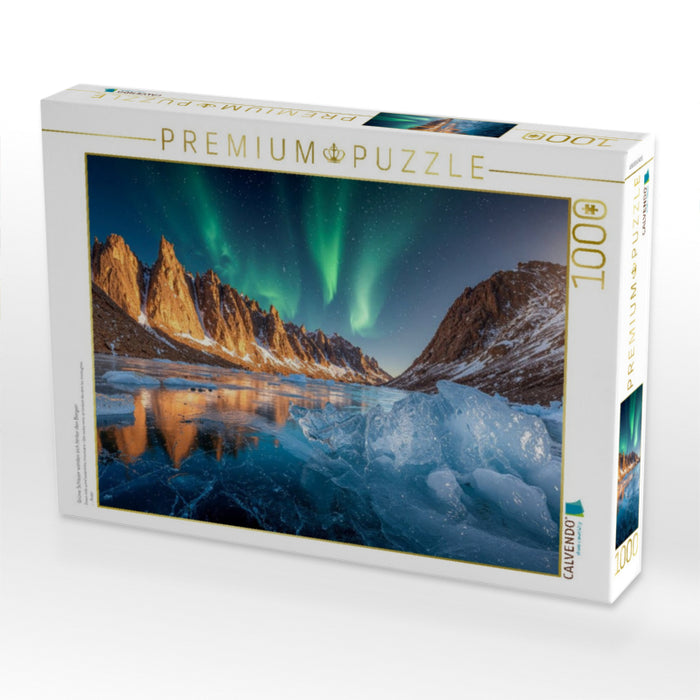 Grüne Schleier winden sich hinter den Bergen - CALVENDO Foto-Puzzle'