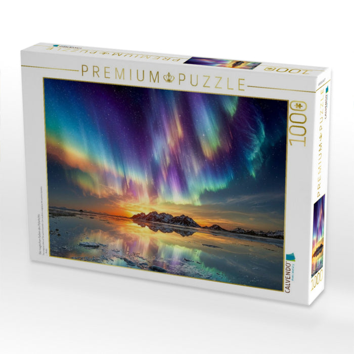 Die magischen Farben des Polarlichts - CALVENDO Foto-Puzzle'