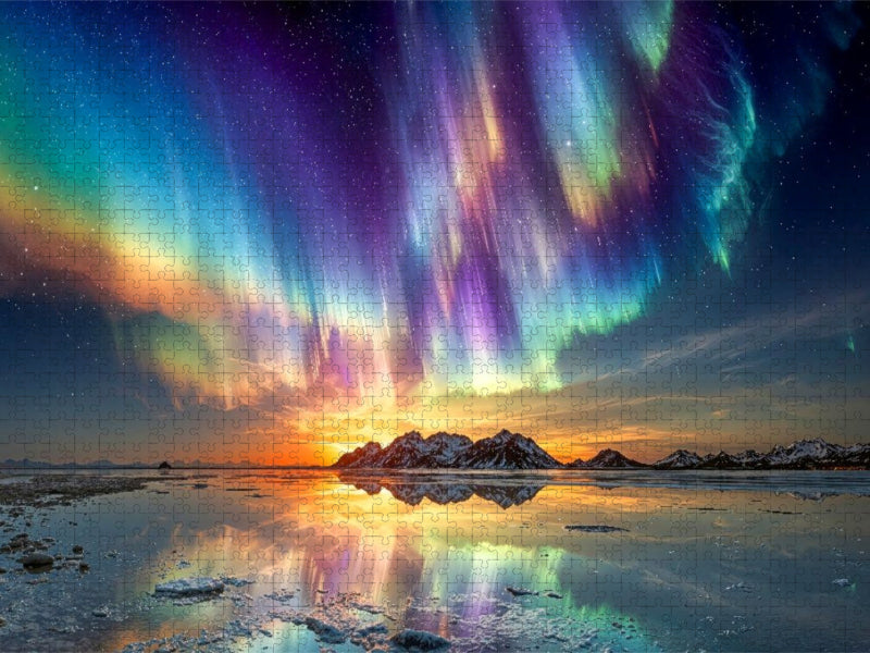 Die magischen Farben des Polarlichts - CALVENDO Foto-Puzzle'