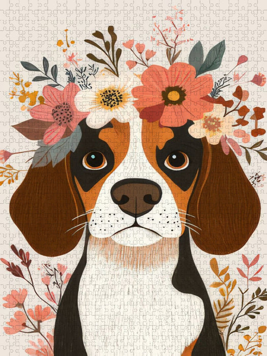 Frühlingshafte Fellnase - CALVENDO Foto-Puzzle'