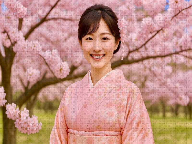 Prinzessin der japanischen Kirschblüte - CALVENDO Foto-Puzzle'