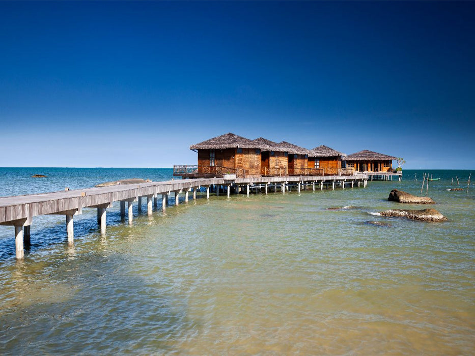 Bungalows des Rocks Beach Boutique Resort, Insel Phu Quoc, Phu Quoc, Vietnam, Asien - CALVENDO Foto-Puzzle'