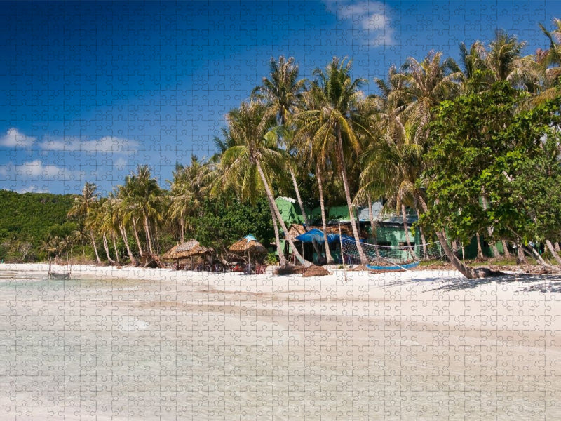 Tropischer Palmenstrand auf der Insel Phu Quoc, Vietnam, Asien - CALVENDO Foto-Puzzle'