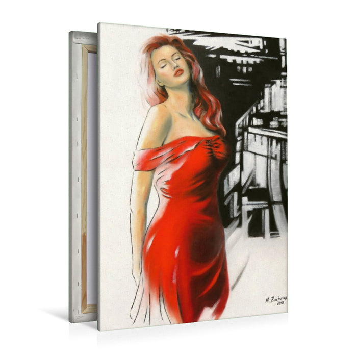 Premium Textil-Leinwand Schöne Muse