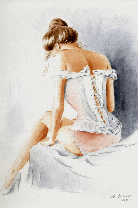 Premium Textil-Leinwand Betörende ruhende Venus