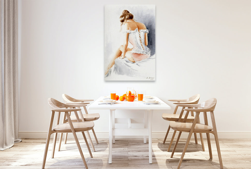 Premium Textil-Leinwand Betörende ruhende Venus