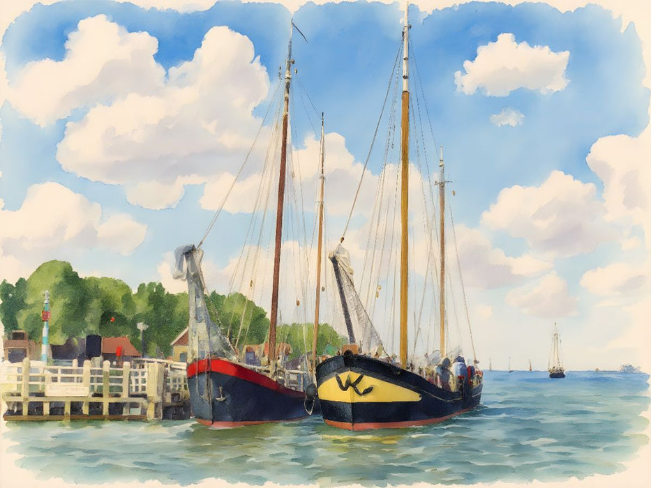 Hafen Edam - CALVENDO Foto-Puzzle'