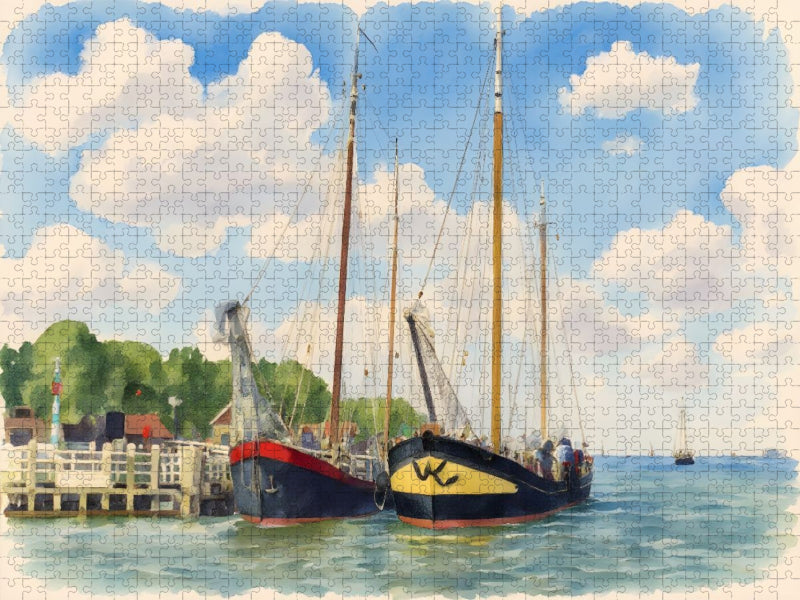 Hafen Edam - CALVENDO Foto-Puzzle'