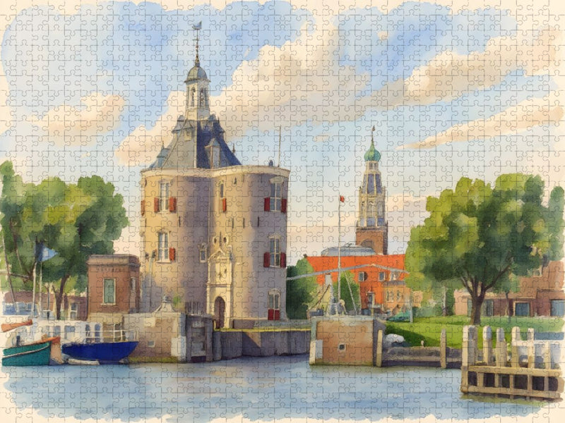 Blick auf Enkhhuisen - CALVENDO Foto-Puzzle'