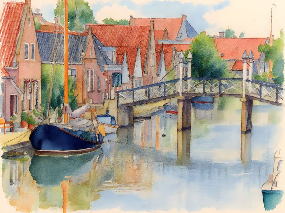 Idylle in Hindeloopen - CALVENDO Foto-Puzzle'