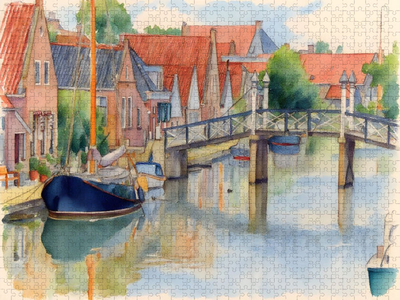 Idylle in Hindeloopen - CALVENDO Foto-Puzzle'