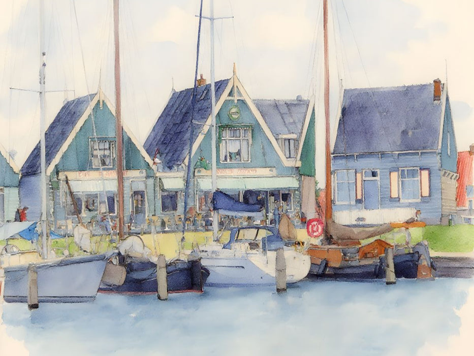 Hafen Marken - CALVENDO Foto-Puzzle'