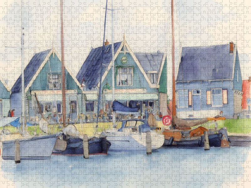 Hafen Marken - CALVENDO Foto-Puzzle'
