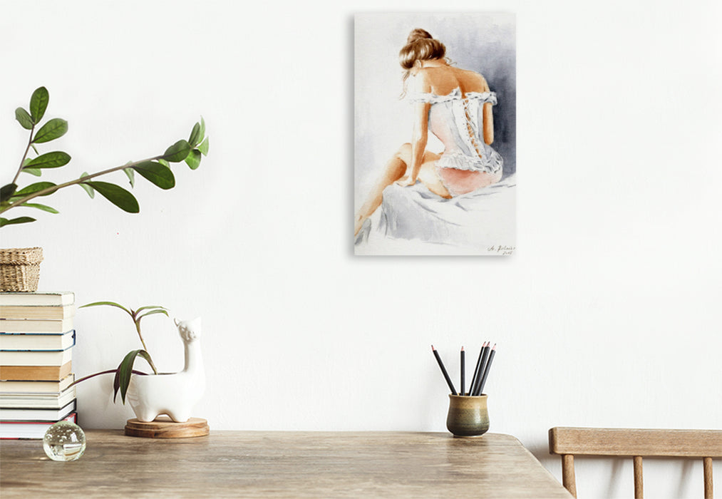 Premium Textil-Leinwand Betörende ruhende Venus