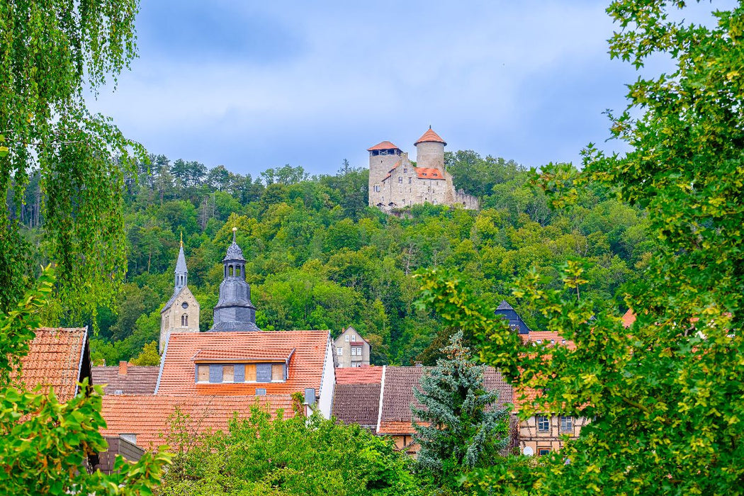 Premium Textil-Leinwand Treffurt Burg Normannstein